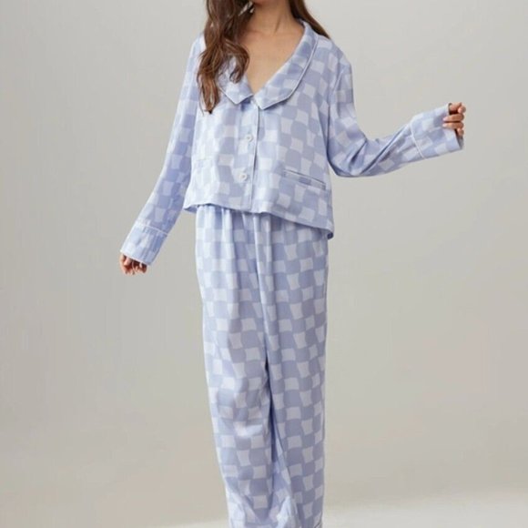 nap lougewear Other - Statement Collar Cropped Pajama Set by Nap Loungewear size L. B010